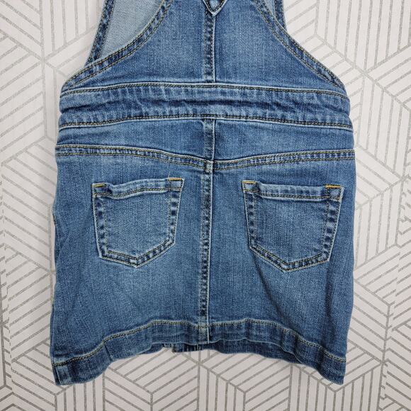 Cat & Jack blue jean skirtall bib overall dress Sz 4/5 - Picture 6 of 8